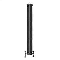 Right Radiators 1800x200 mm Vertical Traditional 2 Column Cast Iron Style Radiator Anthracite