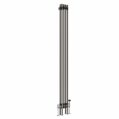 Right Radiators 1800x200 mm Vertical Traditional 2 Column Cast Iron Style Radiator Raw Metal