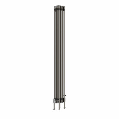 Right Radiators 1800x200 mm Vertical Traditional 4 Column Cast Iron Style Radiator Raw Metal