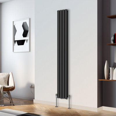 Right Radiators 1800x236mm Vertical Double Oval Column Designer ...