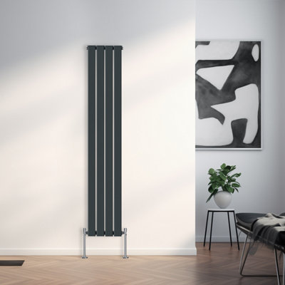 Right Radiators 1800x272 mm Vertical Single Flat Panel Designer Radiator Anthracite Price Comparisons | Compare The Build