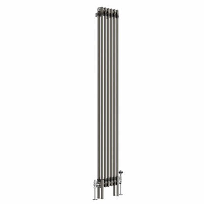 Right Radiators 1800x290 mm Vertical Traditional 2 Column Cast Iron Style Radiator Raw Metal