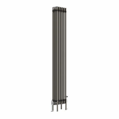 Right Radiators 1800x290 mm Vertical Traditional 4 Column Cast Iron Style Radiator Raw Metal