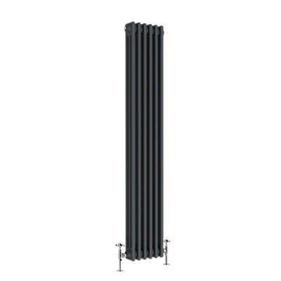 Right Radiators 1800x292 mm Vertical Traditional 3 Column Cast Iron ...