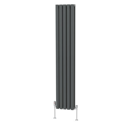 Right Radiators 1800x340 mm Vertical Double D Shape Flat Panel Designer Radiator Anthracite