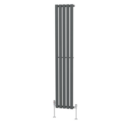 Right Radiators 1800x340 mm Vertical Single D Shape Flat Panel Designer Radiator Anthracite