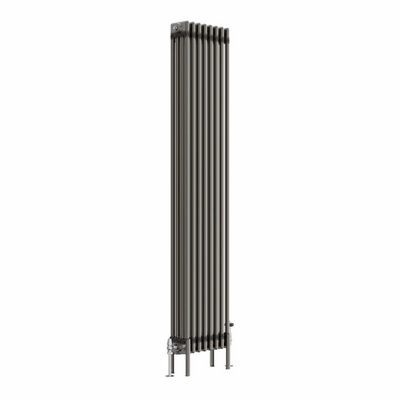 Right Radiators 1800x380 mm Vertical Traditional 4 Column Cast Iron Style Radiator Raw Metal