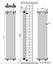Right Radiators 1800x382 mm Vertical Traditional 3 Column Cast Iron Style Radiator Black