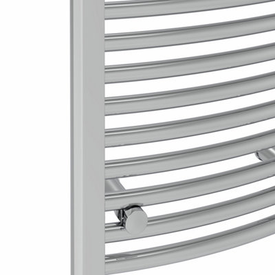 Right Radiators 1800x400 mm Curved Heated Towel Rail Radiator Bathroom Ladder Warmer Chrome