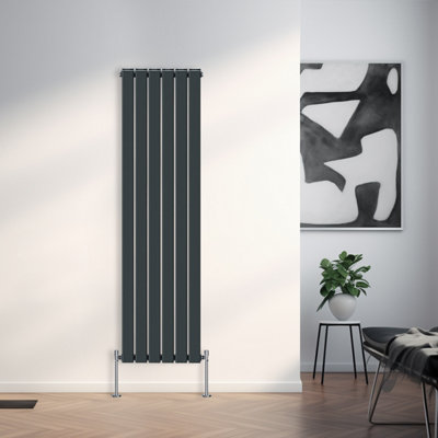 Right Radiators 1800x408 mm Vertical Double Flat Panel Designer Radiator Anthracite