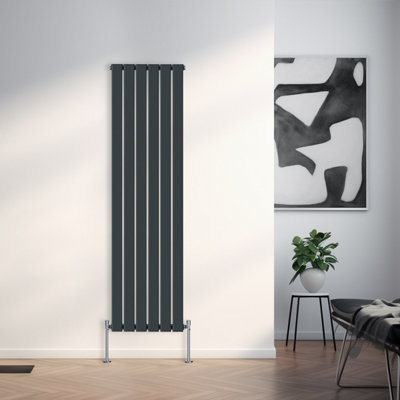Right Radiators 1800x408 mm Vertical Single Flat Panel Designer Radiator Anthracite Price Comparisons | Compare The Build