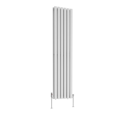 Right Radiators 1800x410 mm Vertical Double D Shape Flat Panel Designer Radiator White