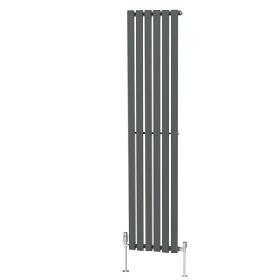 Right Radiators 1800x410 mm Vertical Single D Shape Flat Panel Designer Radiator Anthracite