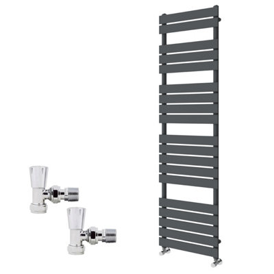 Right Radiators 1800x450mm Anthracite Flat Panel Heated Towel Rail ...