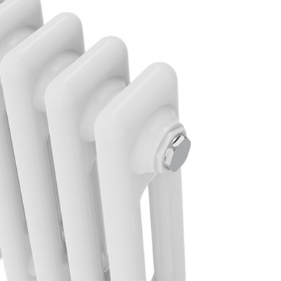 Right Radiators 1800x470 mm Vertical Traditional 2 Column Cast Iron Style Radiator White