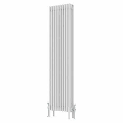 Right Radiators 1800x470 mm Vertical Traditional 4 Column Cast Iron Style Radiator White