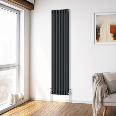 Right Radiators 1800x472 mm Vertical Traditional 3 Column Cast Iron ...