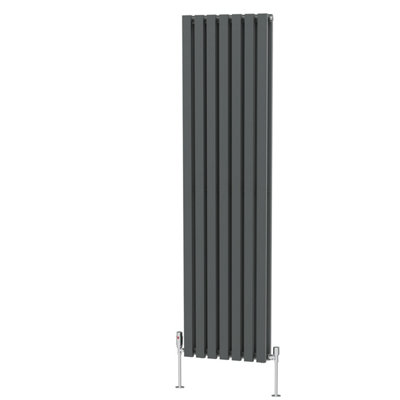 Right Radiators 1800x480 mm Vertical Double D Shape Flat Panel Designer Radiator Anthracite