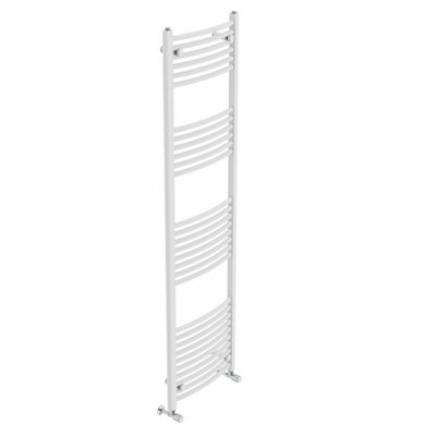 Right Radiators 1800x500 mm Curved Heated Towel Rail Radiator Bathroom Ladder Warmer White