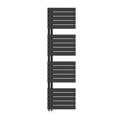 Right Radiators 1800x500 mm Designer Flat Panel Heated Towel Rail Radiator Bathroom Ladder Warmer Black