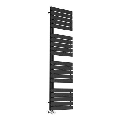 Right Radiators 1800x500 mm Designer Flat Panel Heated Towel Rail Radiator Bathroom Ladder Warmer Black