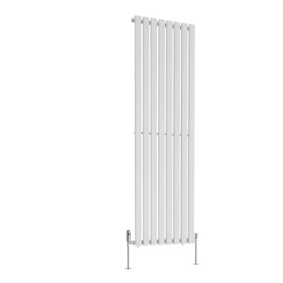 Right Radiators 1800x550 mm Vertical Single D Shape Flat Panel Designer Radiator White