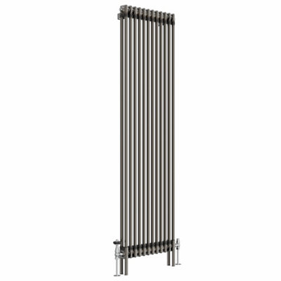 Right Radiators 1800x560 mm Vertical Traditional 2 Column Cast Iron Style Radiator Raw Metal