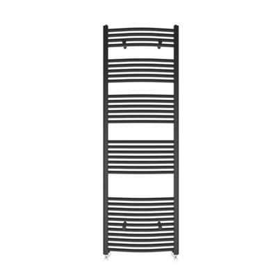 Right Radiators 1800x600 mm Bathroom Curved Heated Towel Rail Radiator Warmer Ladder Anthracite