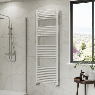Right Radiators 1800x600 mm Curved Heated Towel Rail Radiator Bathroom ...