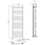 Right Radiators 1800x600 mm Flat Panel Heated Towel Rail Radiator Bathroom Ladder Warmer Anthracite
