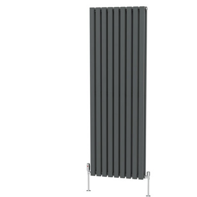 Right Radiators 1800x620 mm Vertical Double D Shape Flat Panel Designer Radiator Anthracite