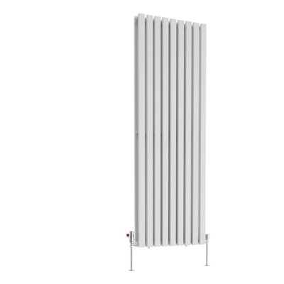 Right Radiators 1800x620 mm Vertical Double D Shape Flat Panel Designer Radiator White