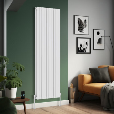 Right Radiators 1800x680 mm Vertical Double Flat Panel Designer Radiator White