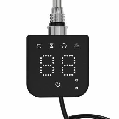 Right Radiators 200W Thermostatic Dual Fuel Heated Towel Rail Radiator ...