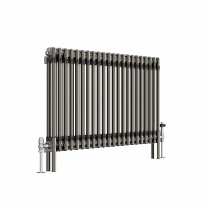 Right Radiators 600x1010 mm Horizontal Traditional 2 Column Cast Iron Style Radiator Raw Metal