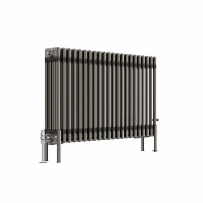 Right Radiators 600x1010 mm Horizontal Traditional 4 Column Cast Iron Style Radiator Raw Metal