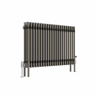 Right Radiators 600x1012 mm Horizontal Traditional 3 Column Cast Iron Style Radiator Raw Metal