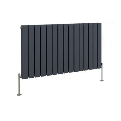 Right Radiators 600x1020 mm Horizontal Double Flat Panel Designer Radiator Anthracite