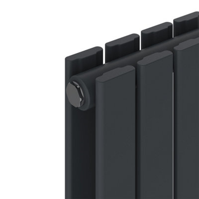 Right Radiators 600x1020 mm Horizontal Double Flat Panel Designer Radiator Anthracite