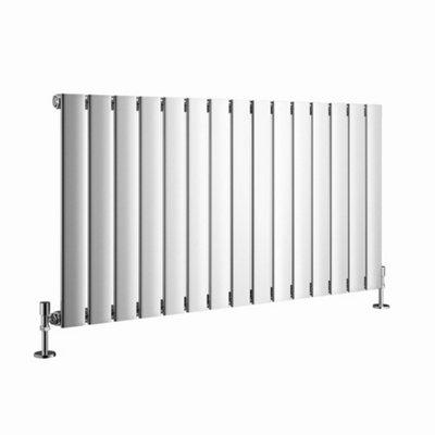 Right Radiators 600x1020 mm Horizontal Single Flat Panel Designer Radiator Chrome