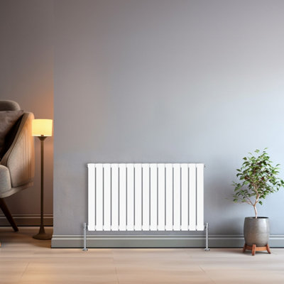 Right Radiators 600x1020 mm Horizontal Single Flat Panel Designer Radiator White