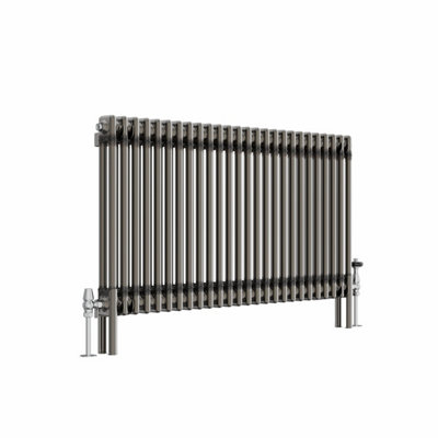 Right Radiators 600x1190 mm Horizontal Traditional 2 Column Cast Iron Style Radiator Raw Metal