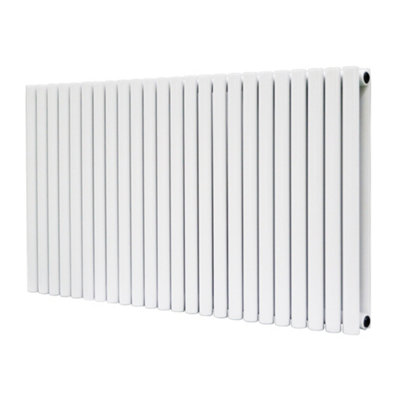 Right Radiators 600x1416mm Horizontal Double Oval Column Designer Radiator White