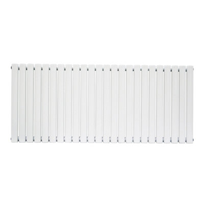 Right Radiators 600x1416mm Horizontal Double Oval Column Designer Radiator White