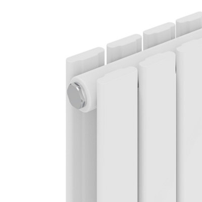 Right Radiators 600x1428 mm Horizontal Double Flat Panel Designer Radiator White