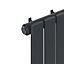 Right Radiators 600x1428 mm Horizontal Single Flat Panel Designer Radiator Black
