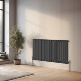 Right Radiators 600x1428 mm Horizontal Single Flat Panel Designer Radiator Central Heating Rads Anthracite