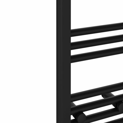Right Radiators 600x300 mm Straight Heated Towel Rail Radiator Bathroom Ladder Warmer Black