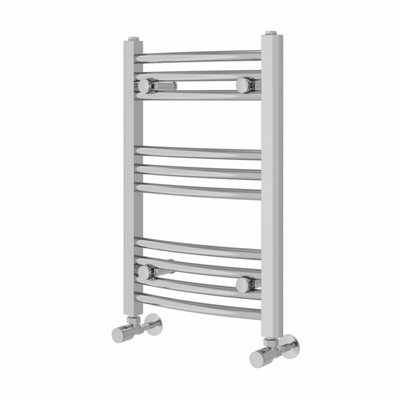 Right Radiators 600x400 mm Curved Heated Towel Rail Radiator Bathroom Ladder Warmer Chrome