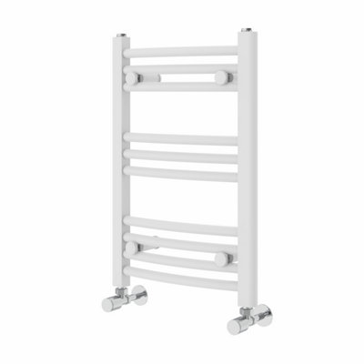 Right Radiators 600x400 mm Curved Heated Towel Rail Radiator Bathroom Ladder Warmer White